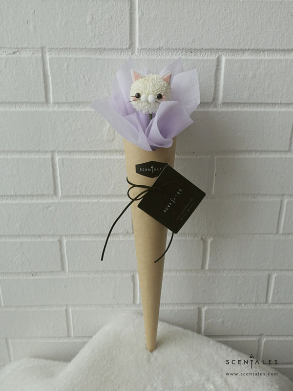 kitty-petite-cone-01-600x800 Kitty Petite Flower Bouquet - Image 1